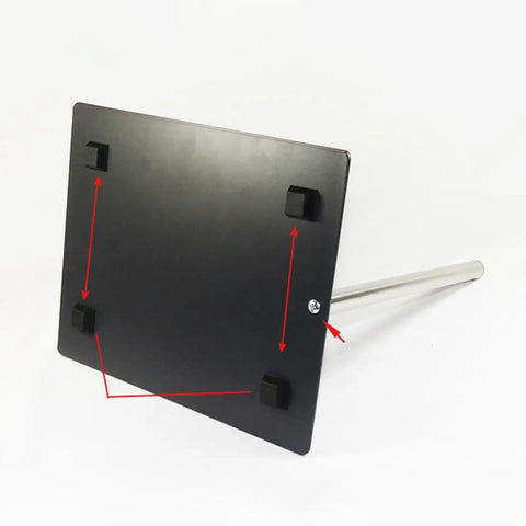 Underside of Adjustable 360 Degree Rotary Hot Air Hand Piece Holder Stand Clamp showing clamp attachment points and metal arm