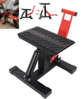 Hydraulic Motorcycle Lift Stand With Adjustable Deck Height 9.92 To 18.11 Inches, 150 Kg Capacity, Dirt Bike Jack Hoist with top plate