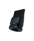 Half Inch Drive Drag Link Socket With One To Three Sixteenth Inch Width And Five Thirty Second Inch Thick Tip Compact Two Inch Length large slotted black socket