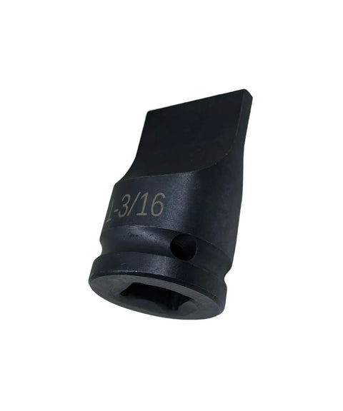 Half Inch Drive Drag Link Socket With One To Three Sixteenth Inch Width And Five Thirty Second Inch Thick Tip Compact Two Inch Length large slotted black socket