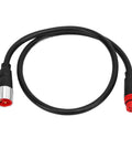 Electric Bike Motor Extension Cable 11 Pin Reliable Connection for Extended Range Conversion Accessories, black with red connectors.