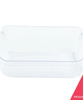 Door Shelf Bin For Refrigerators 241505501 Clear, Durable Refrigerator Organizer, front view with Frigidaire branding.
