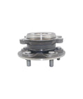 Front view of a Front Wheel Bearing And Hub Assembly For Toyota Sienna, Highlander, And RAV4 Plug And Play OE Quality Replacement.