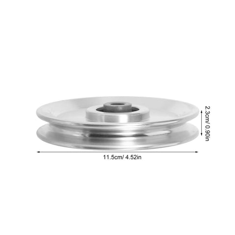 Heavy Duty Aluminum Cable Pulley Wheel for Gym Gear and Clotheslines 115mm Diameter Silent Operation With Sturdy Bearings 551lb Load