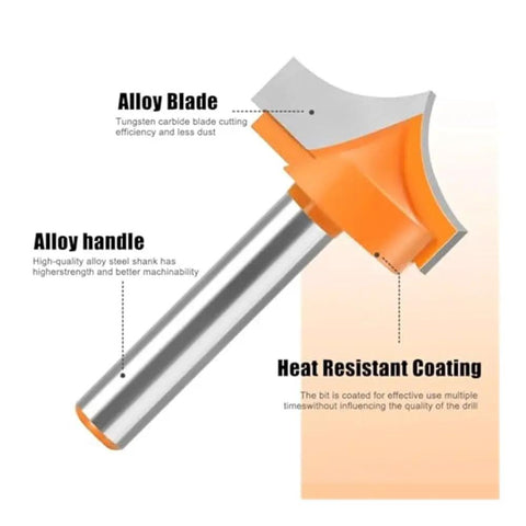 Premium 6mm Shank CNC Router Bit Fancy Milling Cutter For Woodworking Carving Projects, showcasing alloy blade and heat-resistant coating.