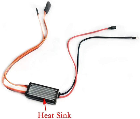 On Board Glow System For Nitro RC Planes With Heat Sink And Cover, New Version Glow Plug Driver Kit, wiring and heat sink