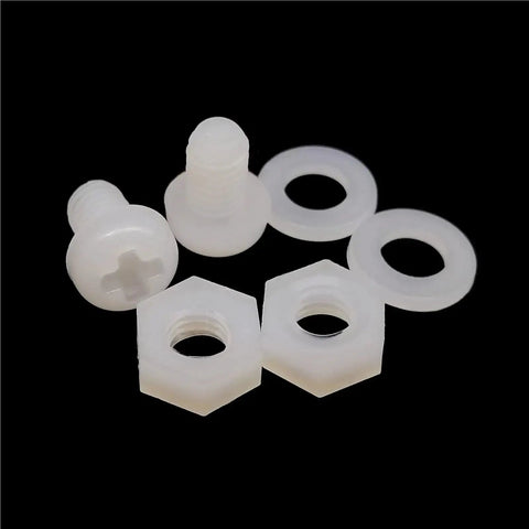 Four Box Hex Spacer Kit M2 0.5 M3 M4 Non Conductive White Nylon Insulated Hex Standoffs For Drones Quadcopters And PCBs Spacer Column Screws Nuts Washers Assortment 445 Pieces, white nylon hex spacers and washers