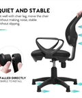 Heavy Duty Nylon Caster Wheel Covers Turn Loose Chairs Stationary Lock Em Solid Skip The Floor Squeaks Smooth Silent Glides Non Slip Carpet Savers Quick Snap Fit Ten Pack shown on office chair for stability.