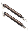 Two Pack Pneumatic Door Closer Set For Soft Close, Adjustable Speed And Positioning Door Stop in Coffee Color