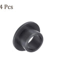 Heavy Duty 4 Pack Flanged Sleeve Bearings 8Mm By 10Mm By 7Mm Pom Oilless Bushings Built Tough For Equipment Runs Slick And Zero Hassle Self Lube Design Black single bearing piece close-up view