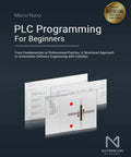 Practical PLC Programming For Beginners From Fundamentals To Pro Practice A No Fluff Hands On Guide To Automation Software Engineering With CoDeSys For Real World Control book cover with software screenshots.