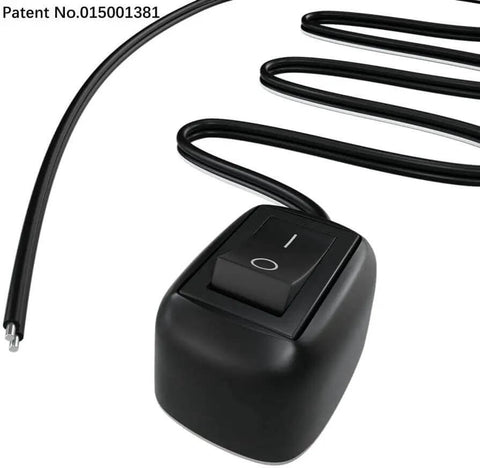 Black Water Drop Paste Type Button Switch SPST 12V-230V 10A Off On Control for Fog Driving Lights and LED Light Bar with 1m Wire