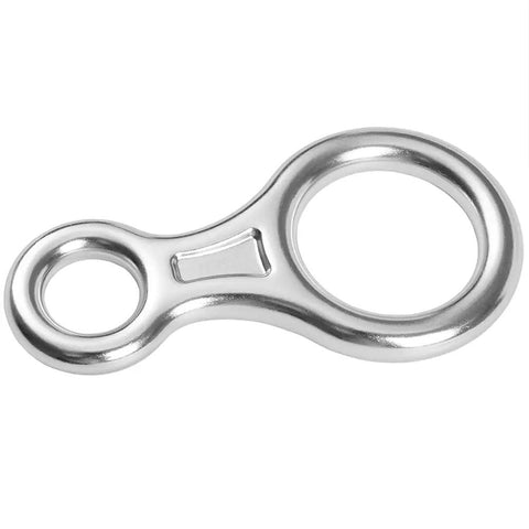 Figure 8 Descender For Climbing And Belay Rigging, Heavy Duty Aluminum Alloy 35KN Rope Descender With Ears And Belay Slot, Smooth Descent