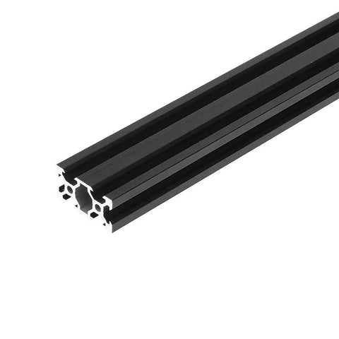 Top Notch 2040 V Slot Aluminum Extrusion Profile Black Anodized 6063 T5 Alloy for CNC DIY, showing multi-channel design.