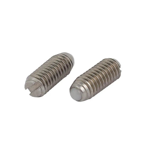 Straight Up M4 Slotted Ball Plunger Set With Polyacetal Tip And Hardcore Grip Stainless Spring 10 Pack Quick Detent Pins For Shop Builds And Gear Repair No Sweat Tool Components