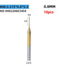 0.8mm drill bit from 10 Piece PCB Drill Bit Set Pro Grade Mini Drills Kit Tungsten Steel Bits For PCB Boards CNC Router Use