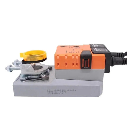 Heavy Duty Electric Rotary Actuator For Ventilation Valves Featuring 20 Nm Torque AC 100 to 240 Volt, compact design with connectors.