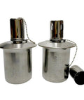 Brushed Stainless Steel Tiki Torch Canister Replacement With Cotton Wick And Snuffer For Tabletop And Kitchen Top Torches