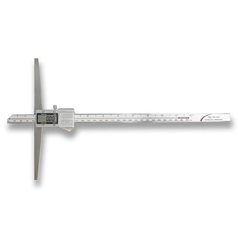 Beast Pro Grade Digital Depth Gauge 12 Inch With 6 Inch Base Stainless Steel IP54 Waterproof Caliper With Measuring Display