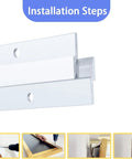 Built Tough Twelve Inch French Cleat Wall Mounting Kit installation steps, showing white aluminum tracks aligned, perfect for hanging decor.