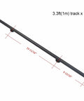 Sliding Library Ladder Hardware Kit With 23ft Track System And Floor Roller Wheels Black Steel Round Tube Hardware View