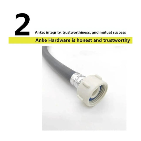 High Pressure 3/4 Inch Washing Machine Inlet Hose With Secure Nut And Washer close-up, showing connector and reinforced nut