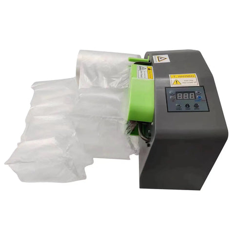 Compact Air Pillow Maker Machine creates bubble cushions, featuring adjustable settings and rapid inflate for 16 inch rolls.