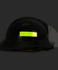 Yellow Retro Reflective Hard Hat Stickers 1 By 4 Inch Pack Of 16 Durable Helmet Decals On Black Hard Hat