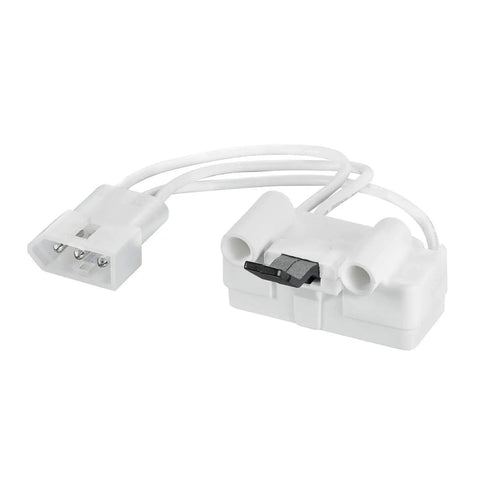Door Switch Replacement For Whirlpool And Maytag Dryers Replaces 3406107 3406109 with white plastic housing and connector