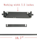 7.45 Inch Steel Sheet Metal Bending Brake Dope Mini Pan Brake Tool parts with 7.5-inch working width and 18.7-inch bar highlighted