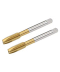 Spiral Point Plug Threading Tap M8 x 1.25 for Thread Repair, H2 Ground Threads, 3 Flutes, Titanium Coated HSS 6542, Right Hand