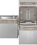 EZH2O Bottle Filling Station With Bi Level ADA Cooler Filtered Non Refrigerated Stainless Steel Hydration Station Featuring Touchless Sensor Sleek 1.5 GPM Fill Rate And LED Filter Status Indicator