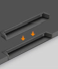 Concealed Drawer Pull Handle Black Zinc Alloy Slick Low Profile Cabinet Door Knob For Kitchen Cupboards And Drawers, installation diagram
