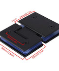 180 Degree Frameless Shower Door Hinge Set In Black Finish, showing top view with dimensions for 8-12 mm glass.