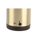 Close-up of the power connection and indicator of the Ride Easy With This Badass 12V Car Electric Kettle Stainless Steel Frame Holding 1000Ml.