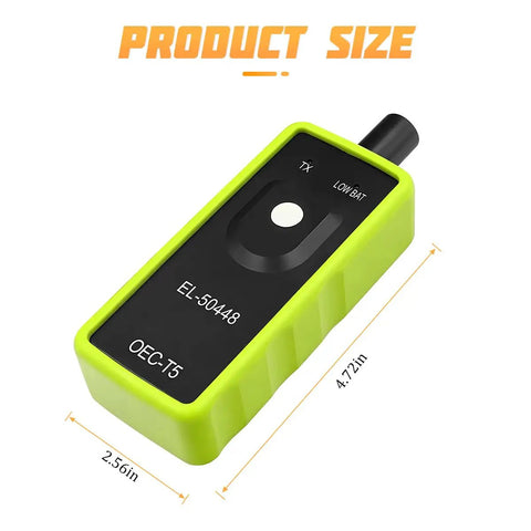 Green GM TPMS Relearn Tool For Tire Pressure Sensor Activation And Reset, No Fuss EL 50448 OEC T5 System Programming Training