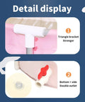 Detail display of Foldable Portable Bath Tub For Shower Stalls featuring durable brackets and quick drain valves, Blue Whale Design.