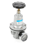 G1/4 Air Control Valve for Pneumatic Systems, Pro Grade Aluminum Alloy Body with knob and pressure gauge, 0-0.85 MPa range