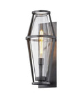 Top Shelf One Light Exterior Wall Sconce Featuring Hella Durable Silver Finish Clear Glass Shade And Rock Solid Construction For Patio Transformations And Effortless Dimmable Operation, showcasing elegant design with clear glass.
