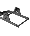 Close-up of Carbon Fiber RC Crawler Chassis Frame Kit For LCG Axial SCX10 Capra 1 To 10 Scale with rail and skid plate details