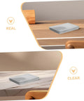 Two Piece Magnetic Field Visualization Kit with iron filings displayed on a wooden and marble surface, for science experiments tool.
