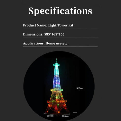 LED Eiffel Tower DIY Soldering Kit With Soldering Iron 3D STEM Electronics Project Colorful Light Modes Dope Desk Decor For Teens 16 Plus And Adults Great Gift For Makers And Tech Enthusiasts, 585x165x165 mm