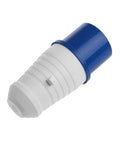 Tough As Nails 32A Industrial Three Pin Plug Built For Rough Job Sites, white and blue heavy duty design for reliable power delivery.