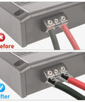 4 Pack 1/0 To 4 Gauge Wire Reducer For Car Audio Power Amp Terminal Aluminum Nickel Plated Beefy Heavy Duty Connector For Quick Install And Clean Grounding on amp terminals