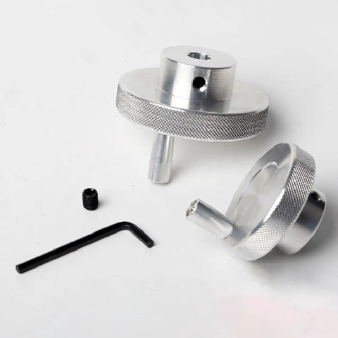 Solid Aluminum Handwheel 80mm OD For Milling Machine And Lathe With Smooth Spin And Easy Install Durable Build Perfect For Shop Grinds, with set screw and hex key