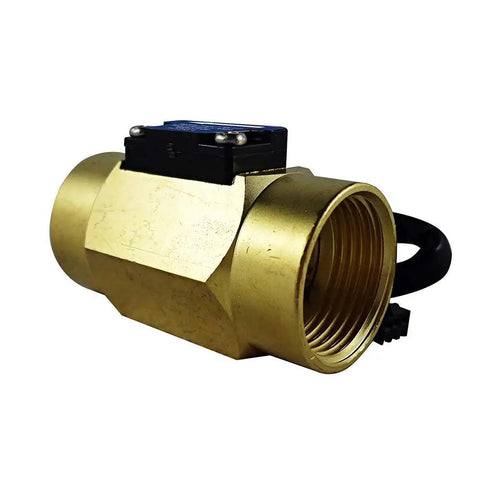 G Three Fourth Inch Brass Water Flow Sensor Hall Effect Flow Meter 2 To 50 Liters Per Minute Waterproof Pipe Fitting