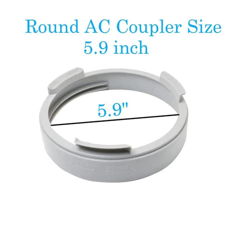 Exhaust Hose Coupler Window Adapter For Portable A C Unit 5.9 Inch Round Connector Durable ABS A C Exhaust Port Adapter