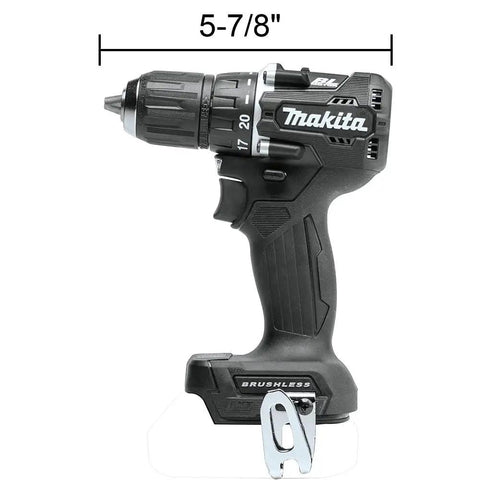 Side view of Subcompact Cordless Drill Driver With Brushless Power, 18V LXT, Half-Inch Chuck, Dual Speed 0-500 And 0-1700 RPM