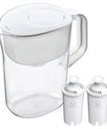 Large 10 Cup Water Filter Pitcher With SmartLight Filter Reminder, Includes Two Standard Filters, BPA Free, White