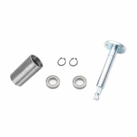 Components of 300Mm Steering Wheel Kit With 320Mm Gear Rack Pinion And Adjustable Shaft, Complete Tie Rod Set For 110Cc Go Karts Golf Carts Buggies And UTVs Replacement Upgrade, including bearings and shaft view